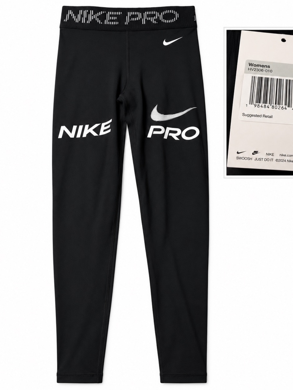 NWT Nike Pro Black High-Rise Training Leggings Women’s XS